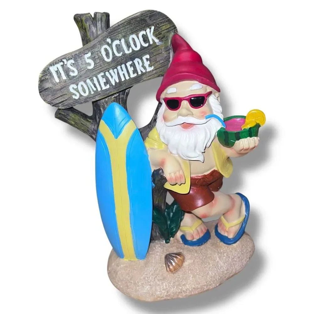 It's‎ 5 O'Clock Somewhere Garden Gnome
